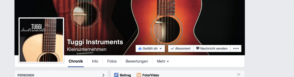 Tuggi Instruments neu auf Facebook